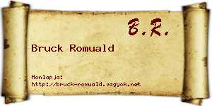 Bruck Romuald névjegykártya